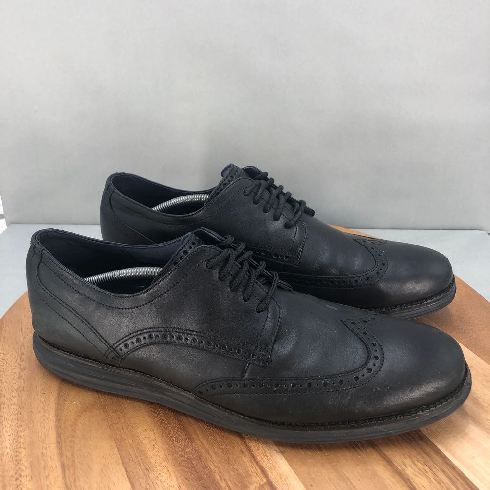 Cole Haan OriginalGrand Wingtip Oxford Dress Shoes Mens 13 M Black‎ Leather